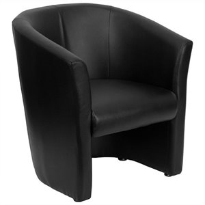 scranton & co barrel shaped guest chair in black