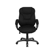 Scranton & Co High Back Upholstered Office Chair in Black