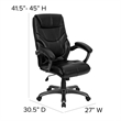 Scranton & Co Contemporary Faux Leather High Back Executive Chair in Black