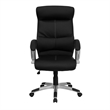 Scranton & Co High Back Executive Office Chair with Black Leather