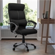 Scranton & Co High Back Executive Office Chair with Black Leather