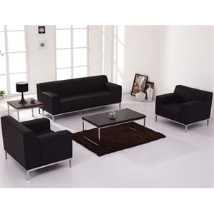 Scranton & Co Love Seat in Black