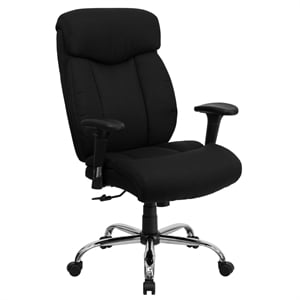 Scranton & Co Fabric Office Chair with Arms in Black