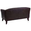 Scranton & Co Leather Loveseat in Brown
