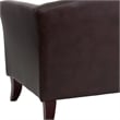 Scranton & Co Leather Loveseat in Brown