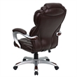 Scranton & Co Contemporary Faux Leather Office Chair in Brown/Black