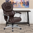 Scranton & Co Contemporary Faux Leather Office Chair in Brown/Black