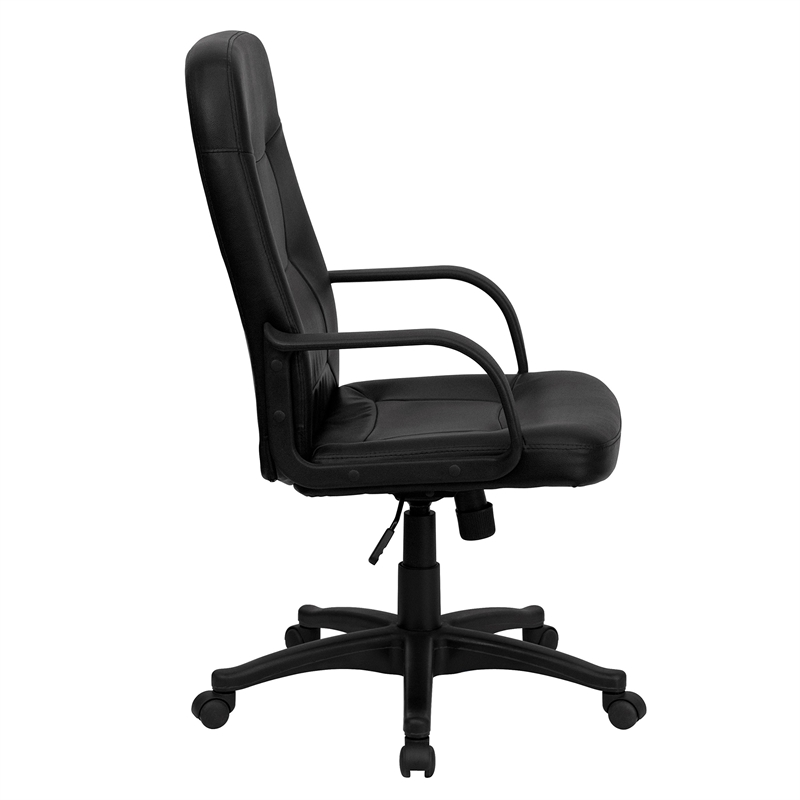 Scranton & Co High Back Glove Vinyl Executive Office Chair in Black
