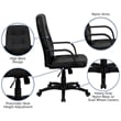 Scranton & Co High Back Glove Vinyl Executive Office Chair in Black