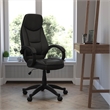 Scranton & Co High Back Contemporary Office Chair in Black Leather