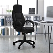 Scranton & Co High Back Contemporary Office Chair in Black Leather