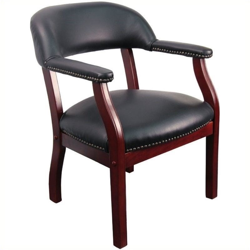 Scranton & Co Luxurious Conference Guest Chair in Black