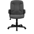 Scranton & Co Mid Back Office Chair with Nylon Arms in Gray