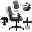 Scranton & Co Mid Back Office Chair with Nylon Arms in Gray