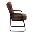Scranton & Co Executive Side Guest Chair with Sled Base in Brown