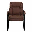 Scranton & Co Executive Side Guest Chair with Sled Base in Brown