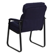 Scranton & Co Executive Side Guest Chair with Sled Base in Navy
