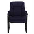 Scranton & Co Executive Side Guest Chair with Sled Base in Navy