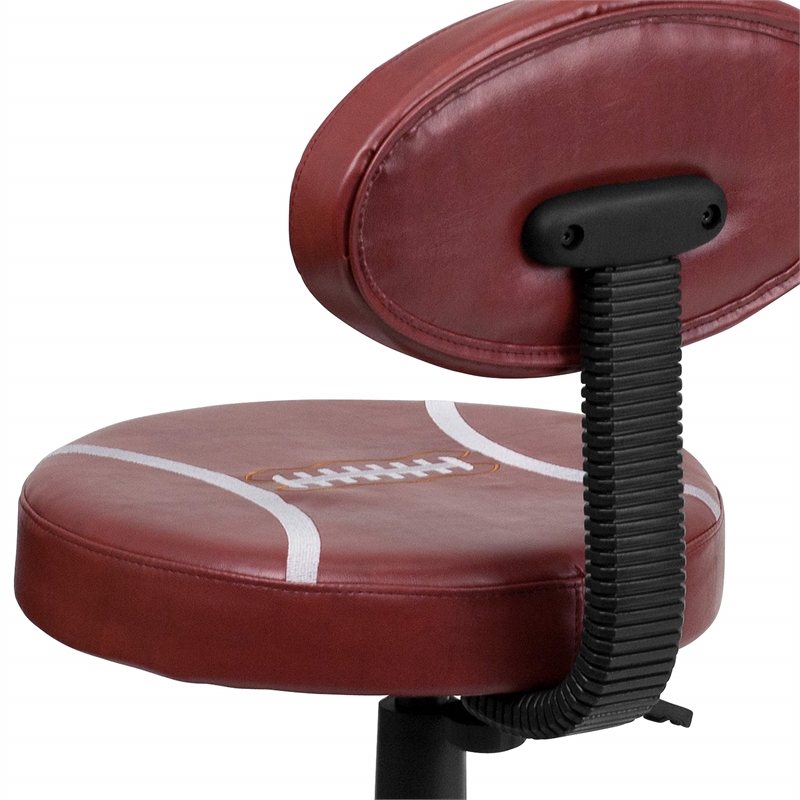 Scranton & Co Vinyl Football Task Office Chair in Brown/Black
