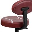 Scranton & Co Vinyl Football Task Office Chair in Brown/Black