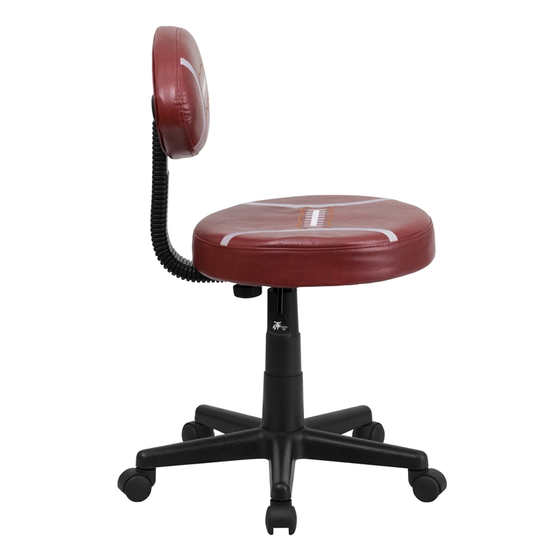 Scranton & Co Vinyl Football Task Office Chair in Brown/Black