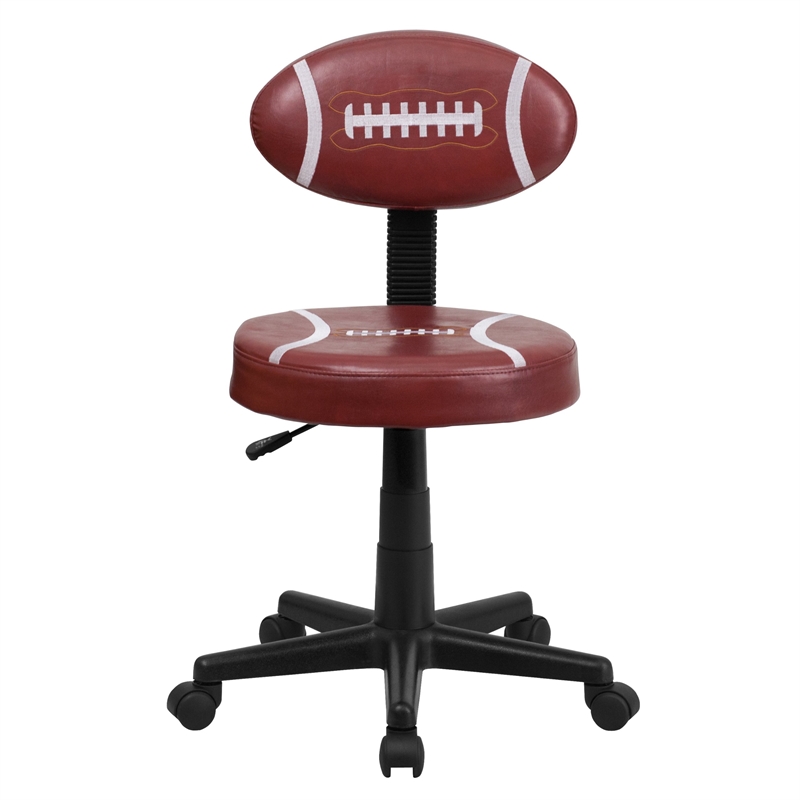Scranton & Co Vinyl Football Task Office Chair in Brown/Black