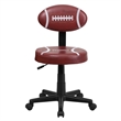 Scranton & Co Vinyl Football Task Office Chair in Brown/Black