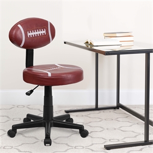 Scranton & Co Vinyl Football Task Office Chair in Brown/Black