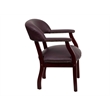 Scranton & Co Leather Conference Guest Chair in Burgundy