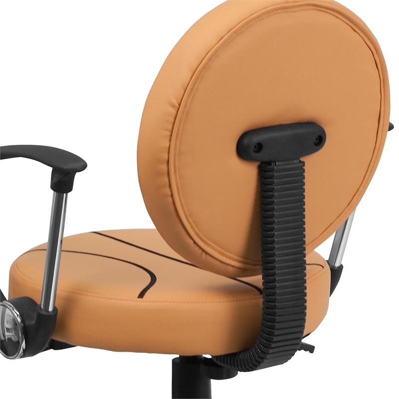 Scranton & Co Vinyl Basketball Task Office Chair in Orange/Black