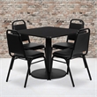 Scranton & Co 5 Piece Restaurant Dining Set in Black