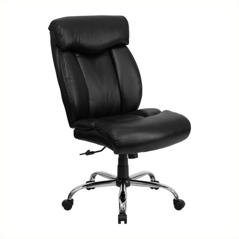 Scranton & Co Leather Office Chair in Black