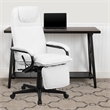 Scranton & Co High Back Leather Reclining Office Chair in White