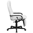 Scranton & Co High Back Leather Reclining Office Chair in White