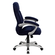 Scranton & Co High Back Microfiber Upholstered Office Chair in Navy