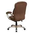 Scranton & Co Contemporary Microfiber High Back Office Chair in Brown