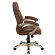 Scranton & Co Contemporary Microfiber High Back Office Chair in Brown