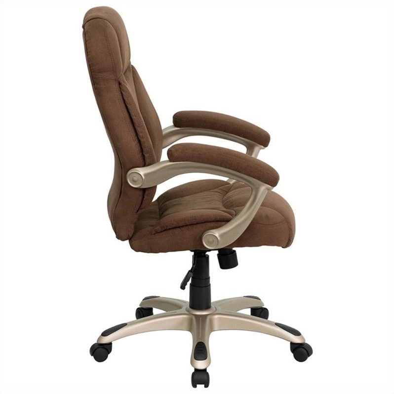 Scranton & Co High Back Upholstered Office Chair in Brown Cymax Business