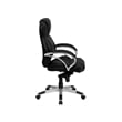 Scranton & Co Leather Swivel Office Chair in Black