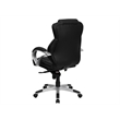 Scranton & Co Leather Swivel Office Chair in Black