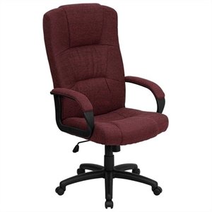 scranton & co high back office chair in burgundy