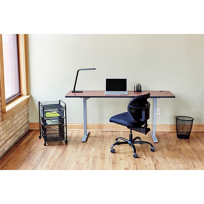Scranton & Co Intensive Use Mesh Task Office Chair in Black Vinyl