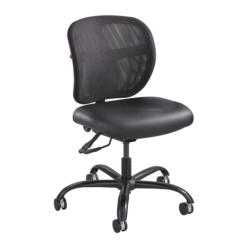 Scranton & Co Intensive Use Mesh Task Office Chair in Black Vinyl