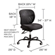 Scranton & Co Intensive Use Mesh Task Office Chair in Black Vinyl