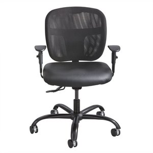 scranton & co intensive use mesh task office chair in black vinyl