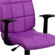 Scranton & Co Contemporary Vinyl Swivel Office Chair in Purple