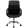 Scranton & Co Faux Leather/Mesh Mid-Back Office Chair in Black
