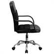 Scranton & Co Faux Leather/Mesh Mid-Back Office Chair in Black