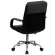 Scranton & Co Faux Leather/Mesh Mid-Back Office Chair in Black