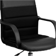 Scranton & Co Faux Leather/Mesh Mid-Back Office Chair in Black